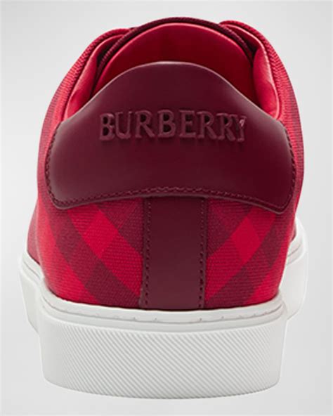 red and white burberry sneakers|padded classic burberry sneakers.